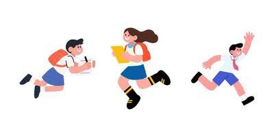 3 kids shown running